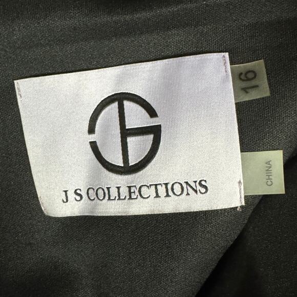 Women's JS Collections Black Ella Bow Tie Knee Length Sheath Cocktail Dress 16 - Picture 5 of 10